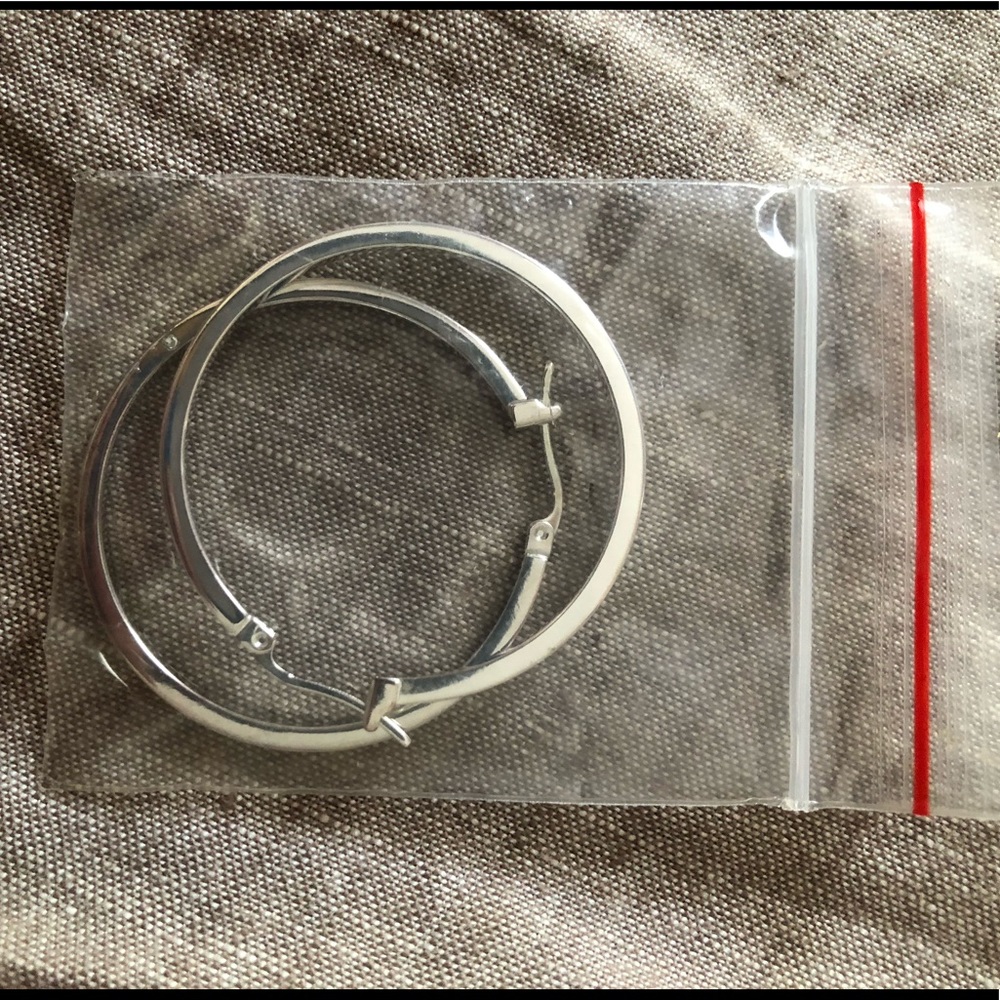 Beautiful silver hoops